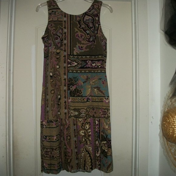 Y2K VINTAGE 90S DOES THE 20S RAYON DRESS 7/8 - Picture 4 of 5